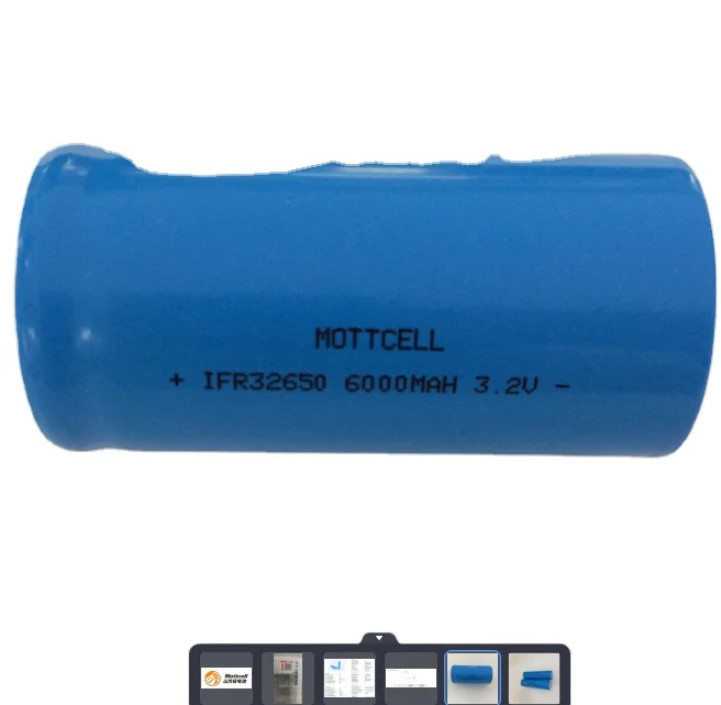 3.2V Lifepo4 Cylindre Li-ion Batterie au lithium Cellule 32700 32650 5000mAh 6000mAh 0