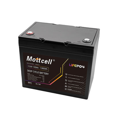 100Ah de courant continu 12V LiFePO4 batterie avec protection contre la sous-tension de 10V et boîtier personnalisé