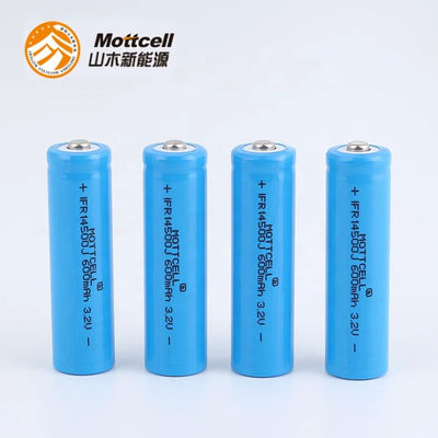 3.2V 600mah Batterie au lithium à cylindre rechargeable IFR 14500 Pour brosse à dents électrique