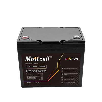 1280Wh Poids léger 12V LiFePO4 Batterie rechargeable 100Ah Lifepo4 Source d'alimentation avec protection IP67